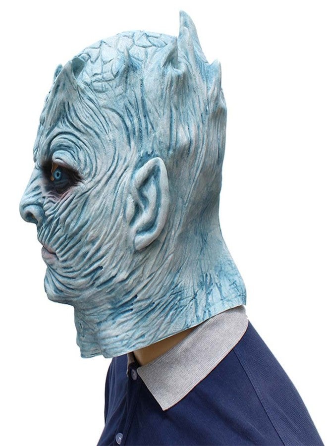 Gorbgle Halloween Novelty Mask Nights King White Walker Costume Mask Party Props Mask Creepy Latex Head Mask for Men - Image 3